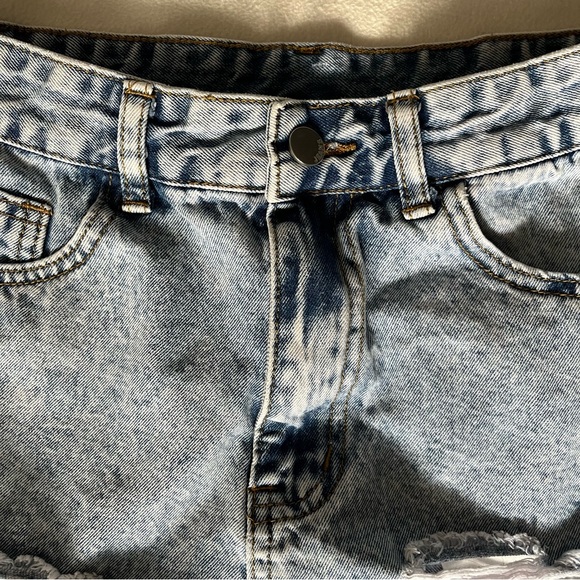 Shein Raw Hem Denim Shorts - Picture 6 of 11